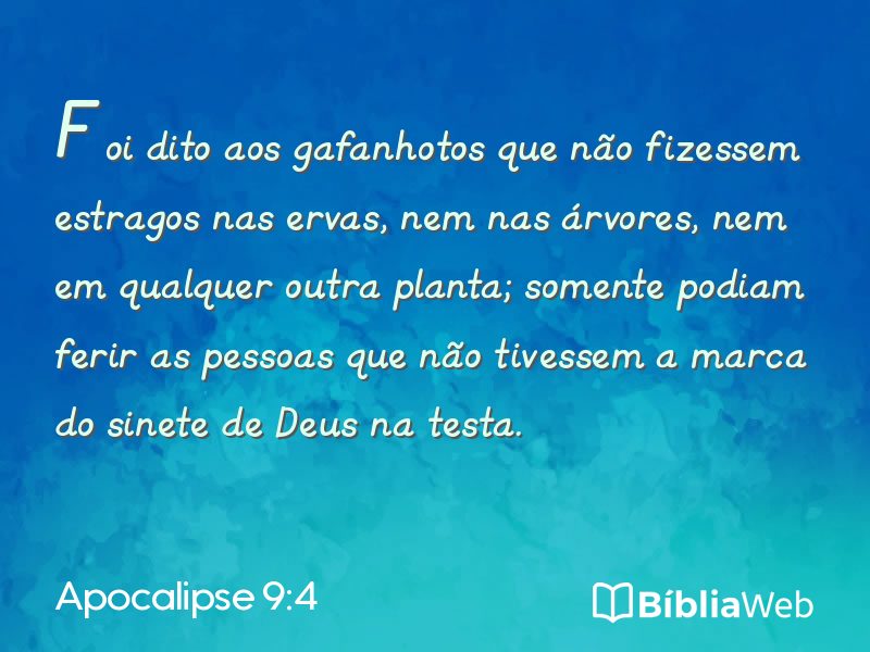 Apocalipse 9:4 em imagem para compartilhar