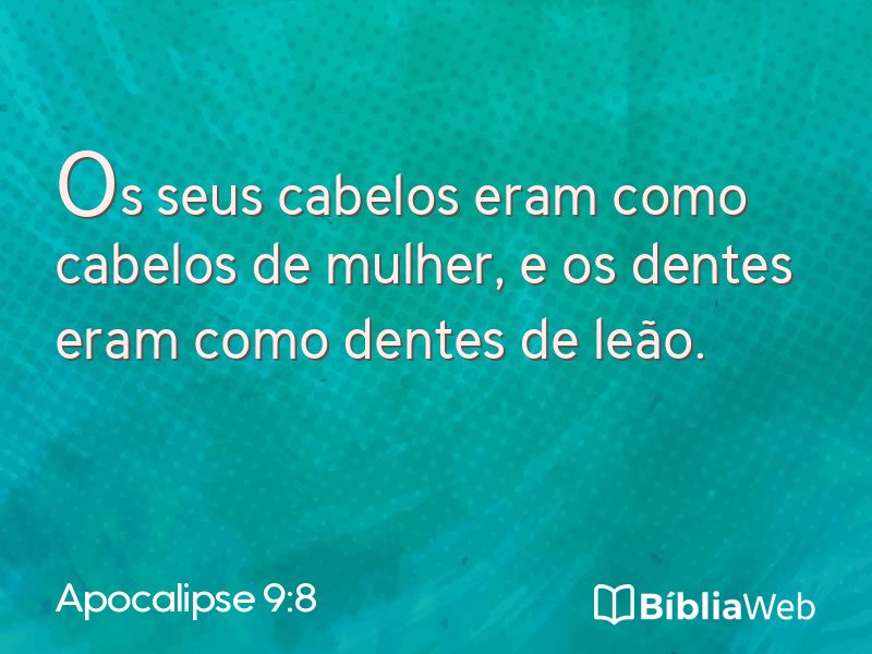 Apocalipse 9:8 em imagem para compartilhar