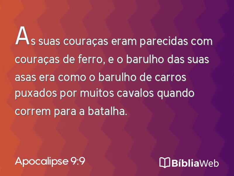 Apocalipse 9:9 em imagem para compartilhar