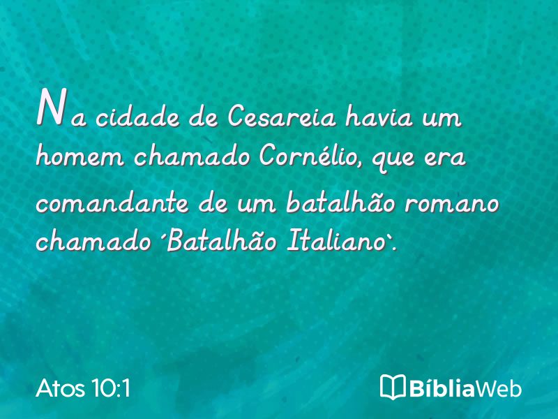 Atos 10:1 em imagem para compartilhar