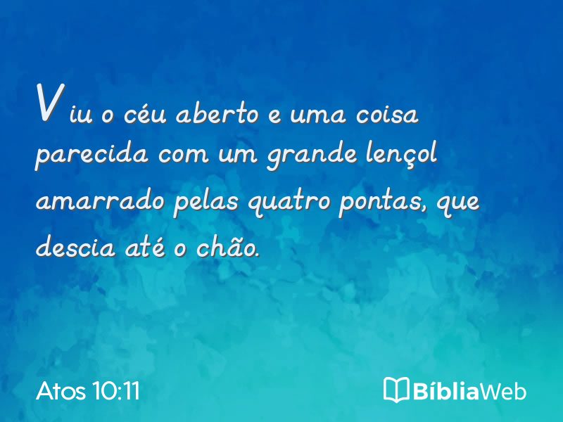 Atos 10:11 em imagem para compartilhar