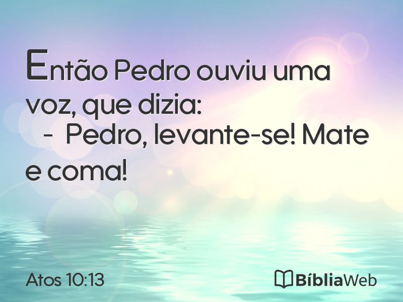 Atos 10:13 em imagem para compartilhar