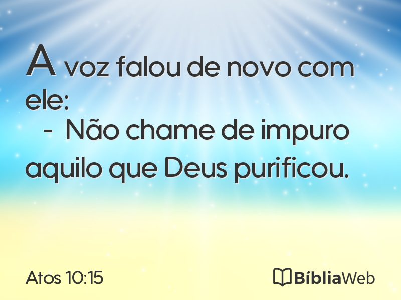 Atos 10:15 em imagem para compartilhar
