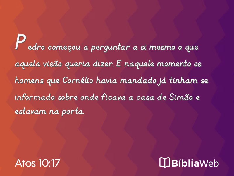 Atos 10:17 em imagem para compartilhar