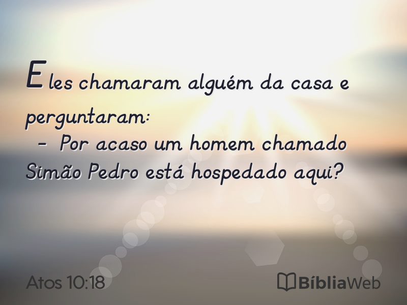 Atos 10:18 em imagem para compartilhar