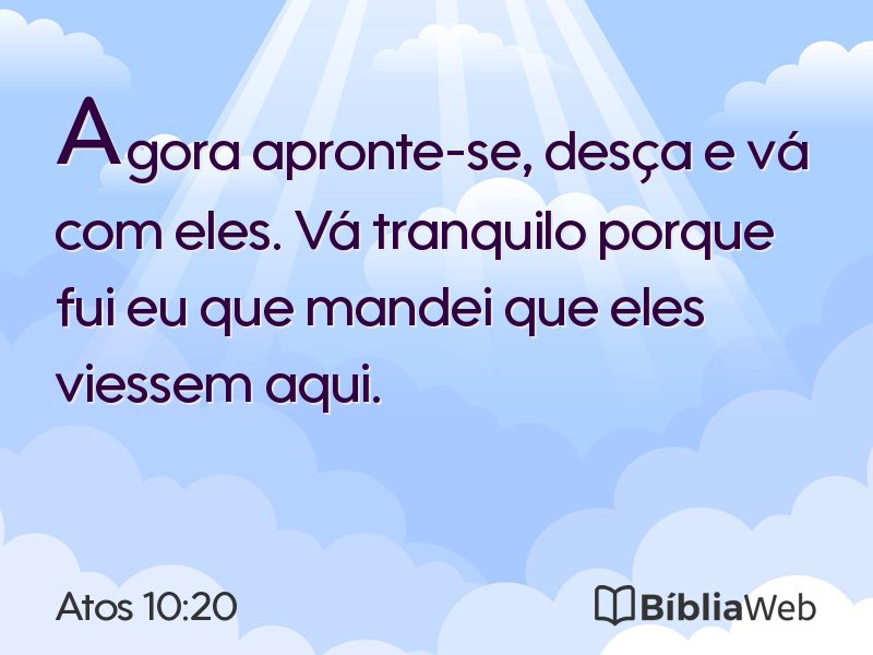 Atos 10:20 em imagem para compartilhar
