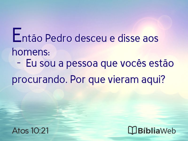 Atos 10:21 em imagem para compartilhar