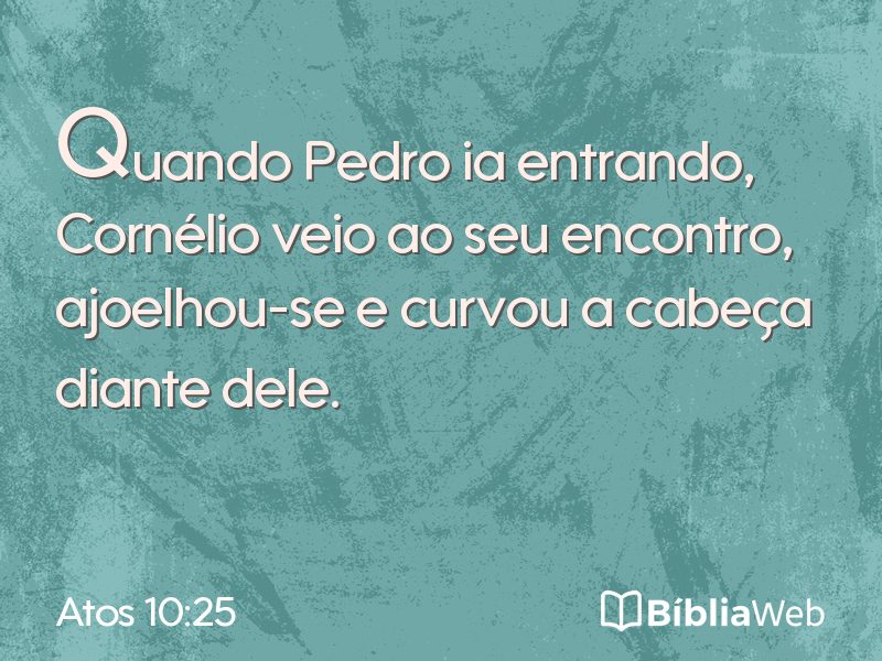 Atos 10:25 em imagem para compartilhar