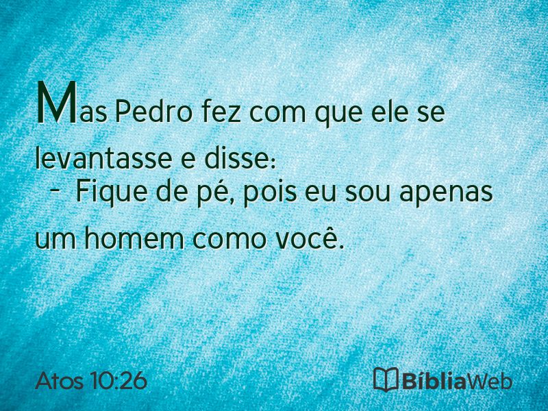 Atos 10:26 em imagem para compartilhar