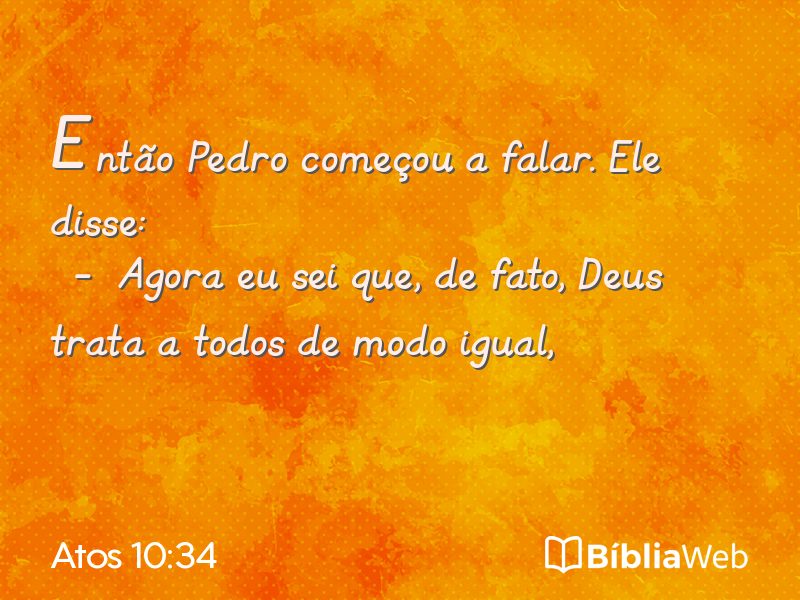 Atos 10:34 em imagem para compartilhar