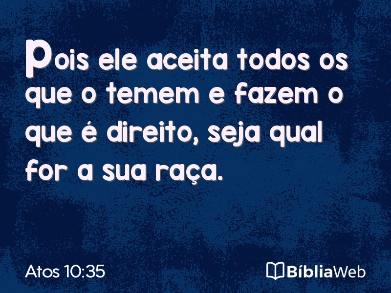 Atos 10:35 em imagem para compartilhar