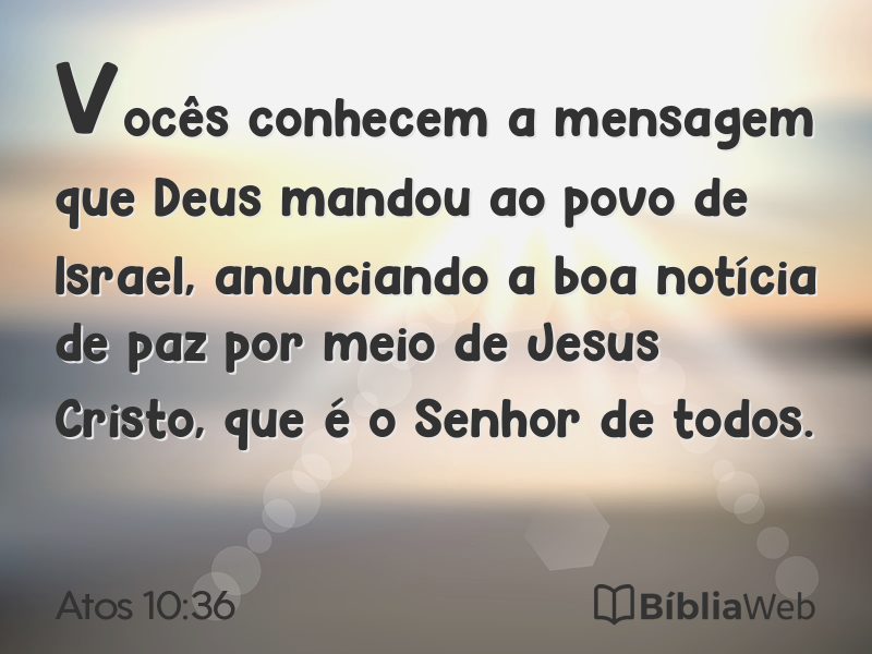 Atos 10:36 em imagem para compartilhar