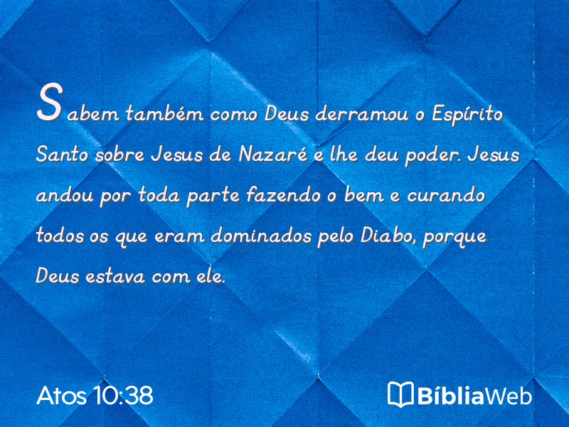 Atos 10:38 em imagem para compartilhar