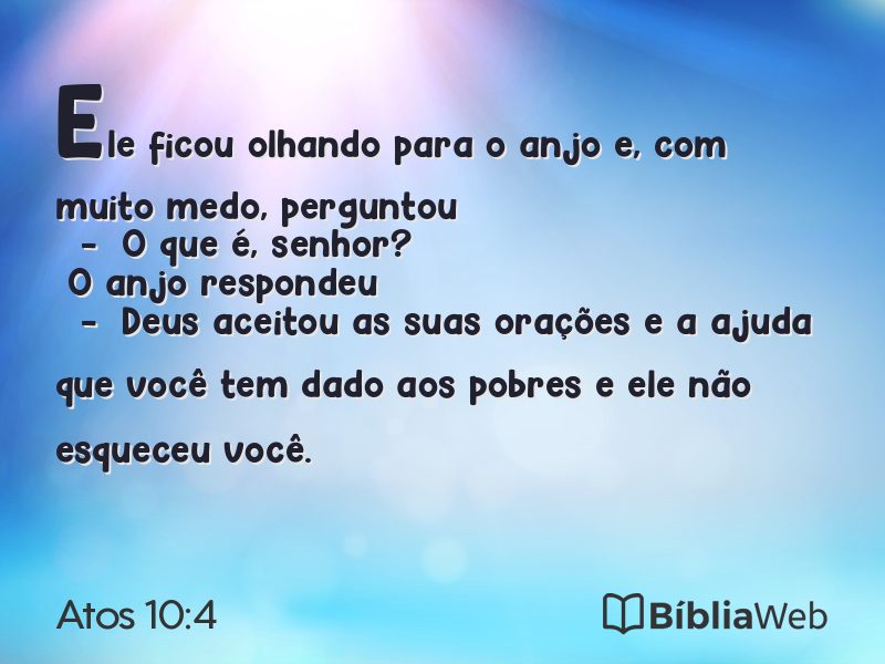 Atos 10:4 em imagem para compartilhar