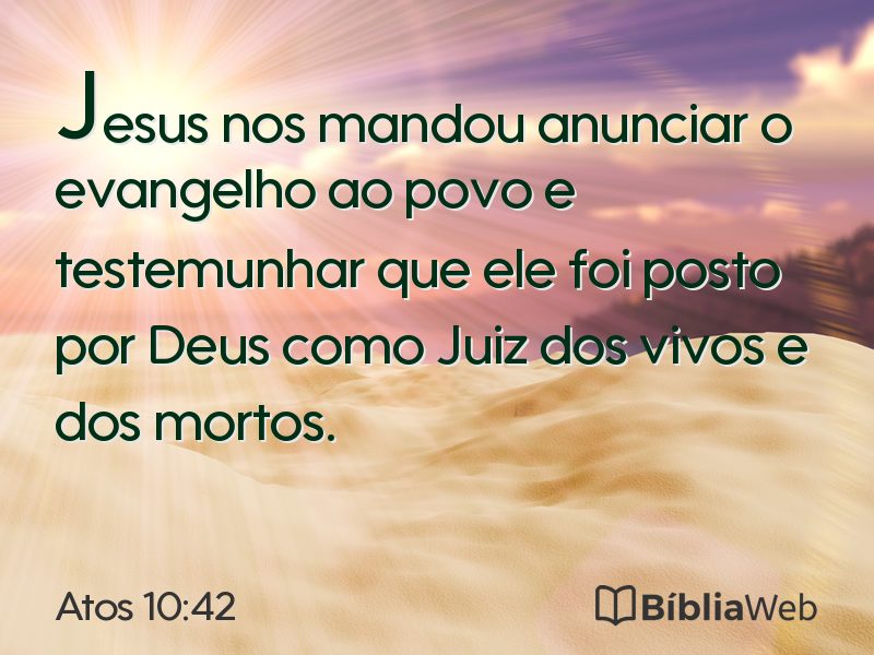 Atos 10:42 em imagem para compartilhar