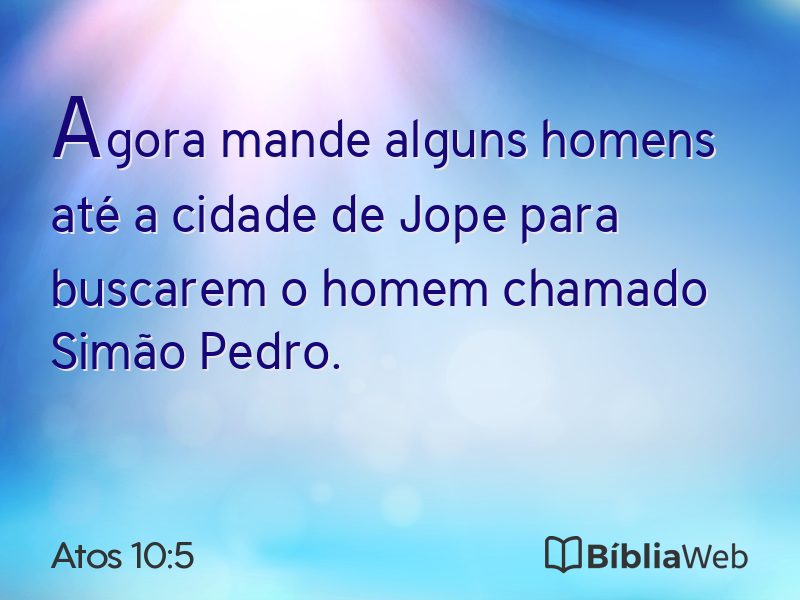 Atos 10:5 em imagem para compartilhar