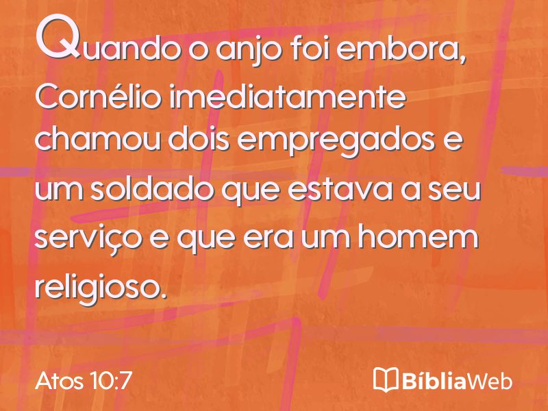 Atos 10:7 em imagem para compartilhar
