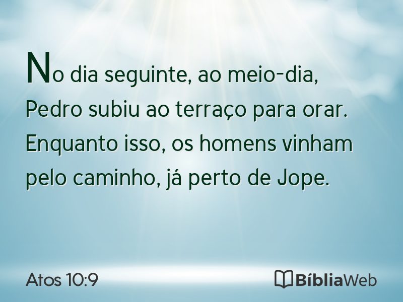 Atos 10:9 em imagem para compartilhar