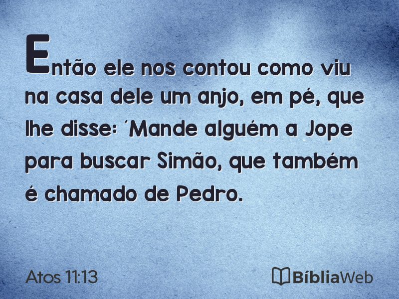 Atos 11:13 em imagem para compartilhar