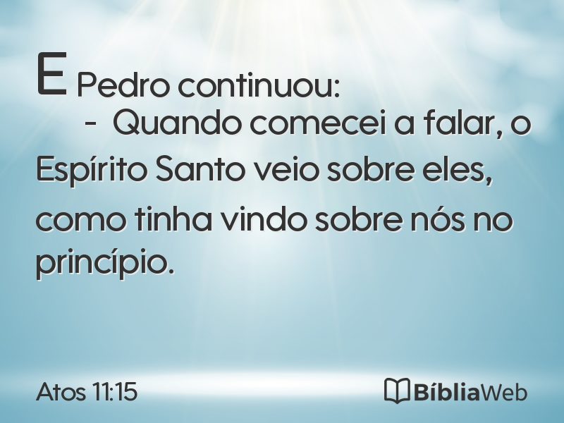 Atos 11:15 em imagem para compartilhar