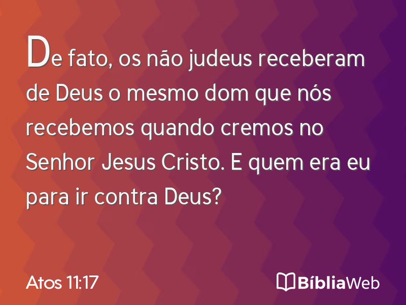 Atos 11:17 em imagem para compartilhar