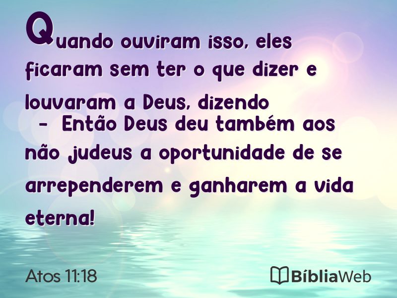 Atos 11:18 em imagem para compartilhar