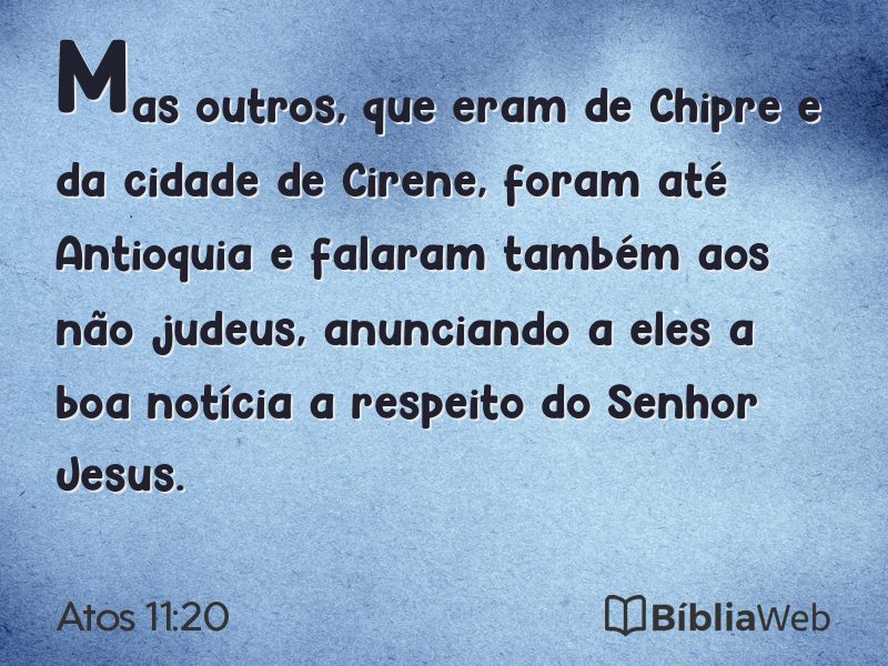 Atos 11:20 em imagem para compartilhar