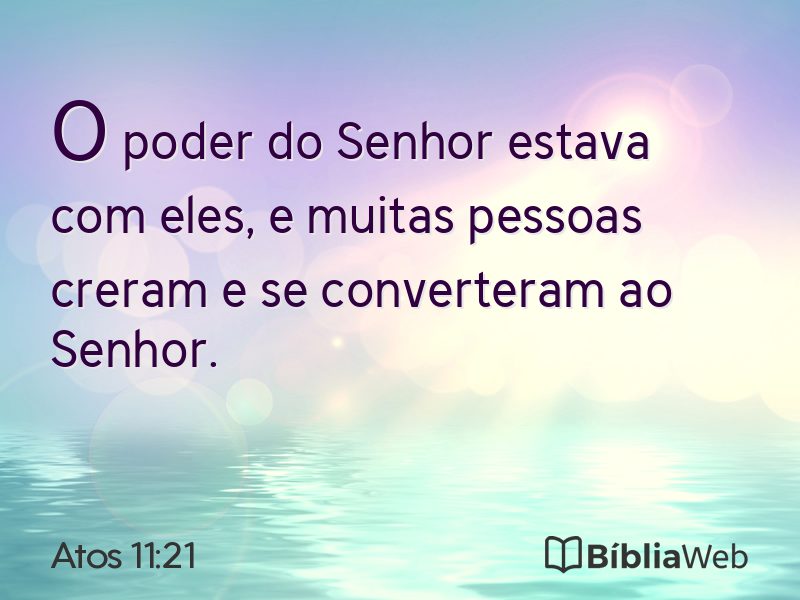 Atos 11:21 em imagem para compartilhar