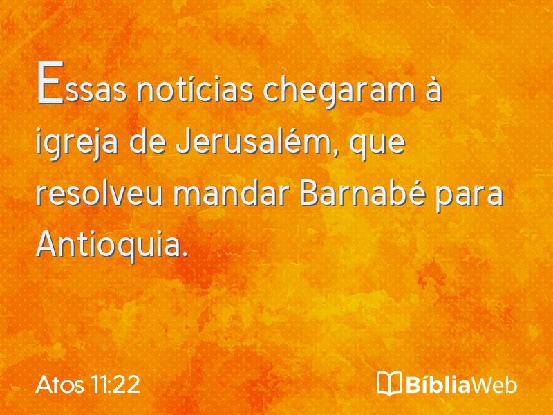 Atos 11:22 em imagem para compartilhar