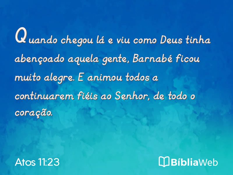 Atos 11:23 em imagem para compartilhar