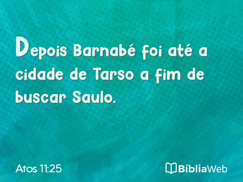 Atos 11:25 em imagem para compartilhar