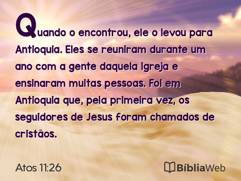 Atos 11:26 em imagem para compartilhar