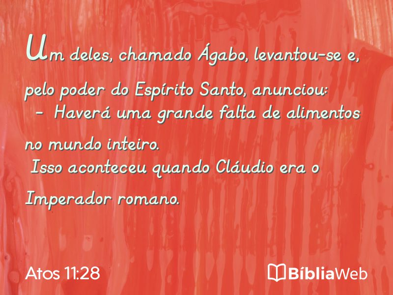 Atos 11:28 em imagem para compartilhar