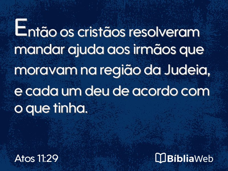 Atos 11:29 em imagem para compartilhar