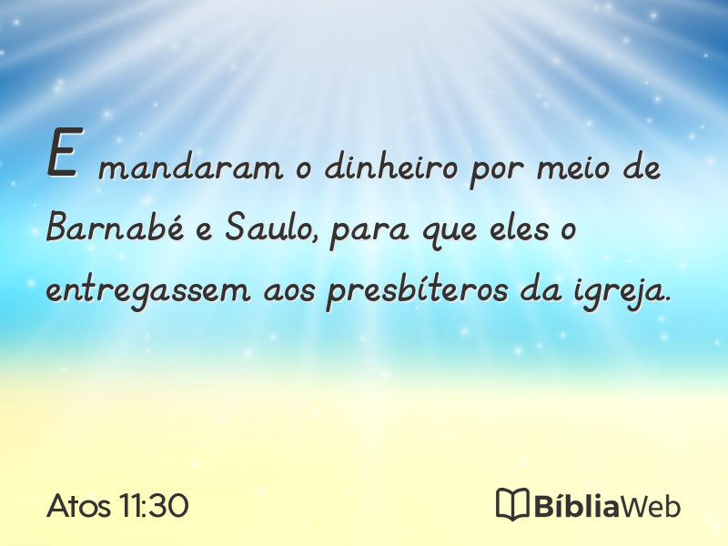 Atos 11:30 em imagem para compartilhar