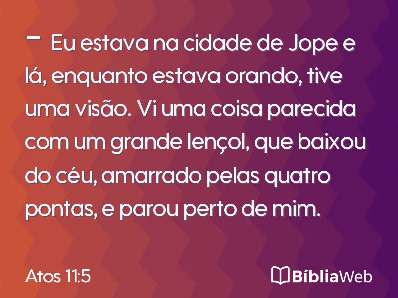 Atos 11:5 em imagem para compartilhar