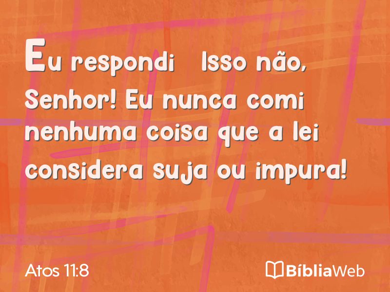 Atos 11:8 em imagem para compartilhar