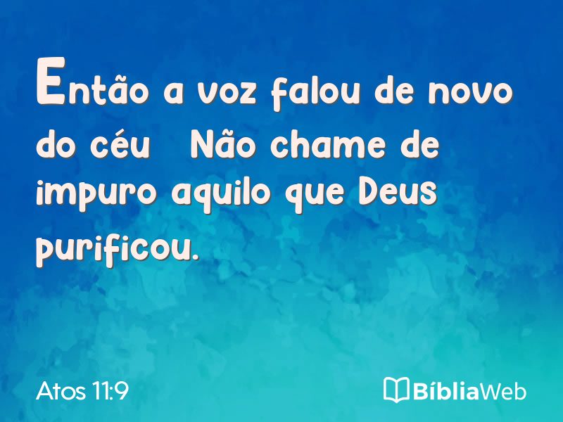 Atos 11:9 em imagem para compartilhar
