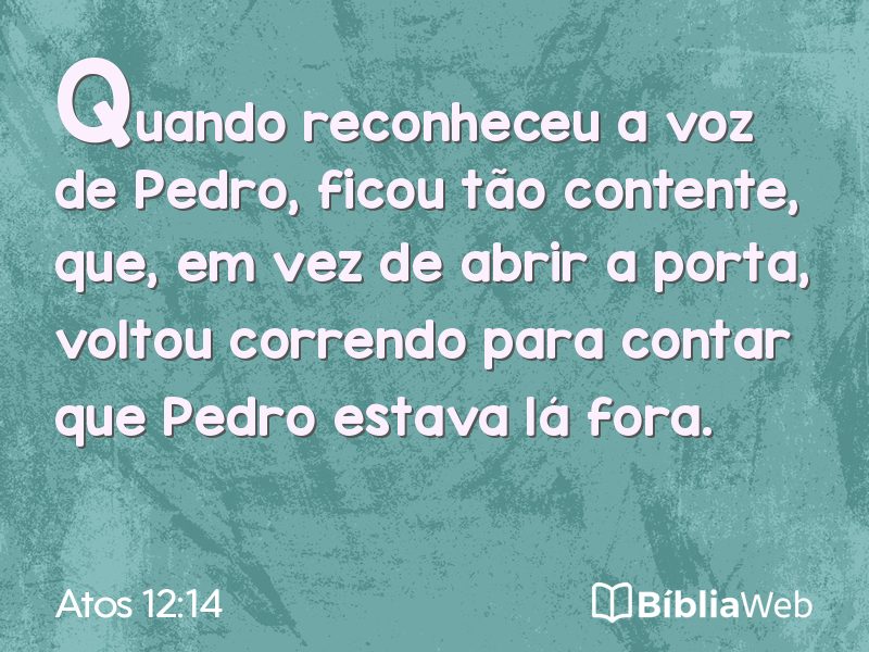 Atos 12:14 em imagem para compartilhar