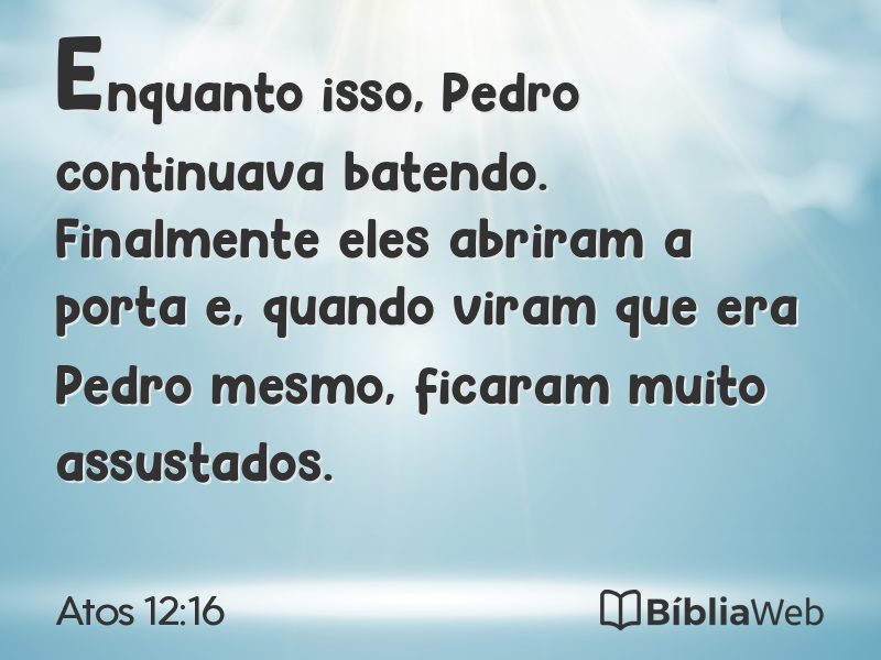 Atos 12:16 em imagem para compartilhar