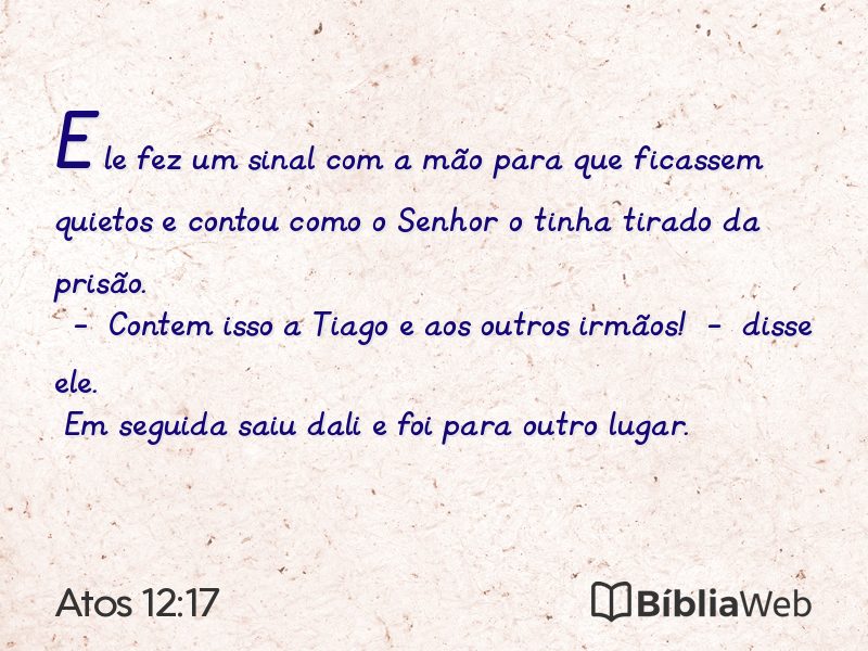 Atos 12:17 em imagem para compartilhar
