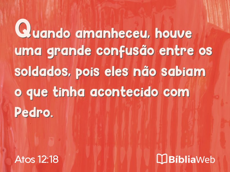 Atos 12:18 em imagem para compartilhar