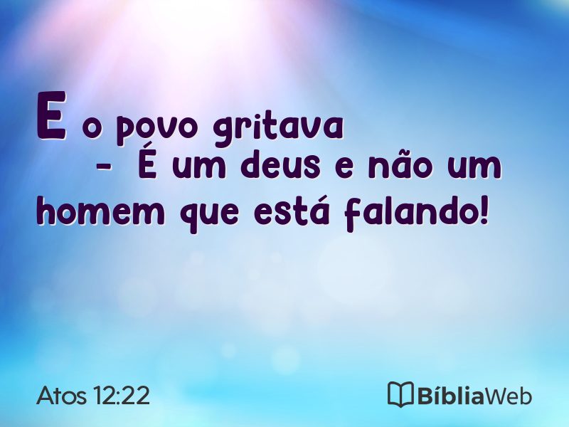 Atos 12:22 em imagem para compartilhar