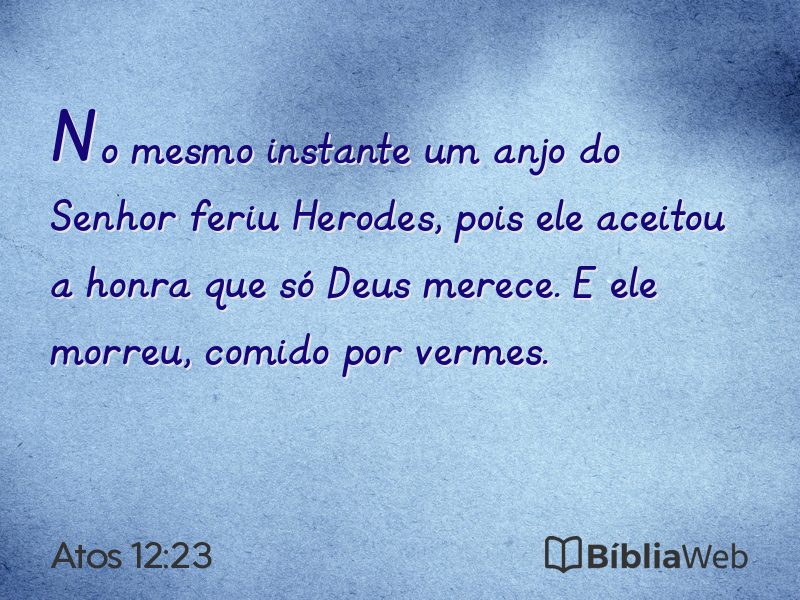 Atos 12:23 em imagem para compartilhar