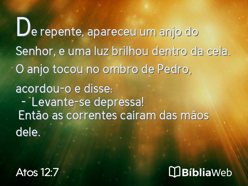 Atos 12:7 em imagem para compartilhar