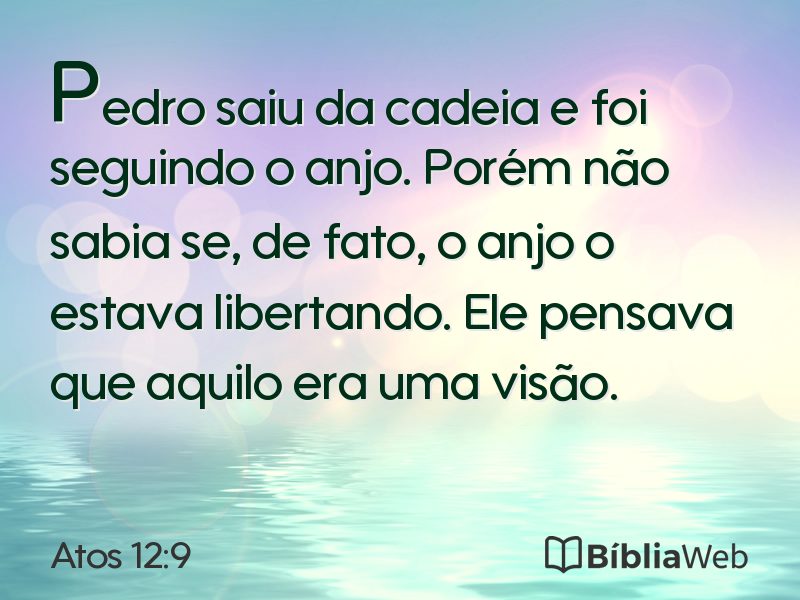 Atos 12:9 em imagem para compartilhar