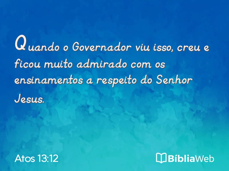Atos 13:12 em imagem para compartilhar