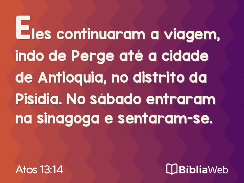 Atos 13:14 em imagem para compartilhar