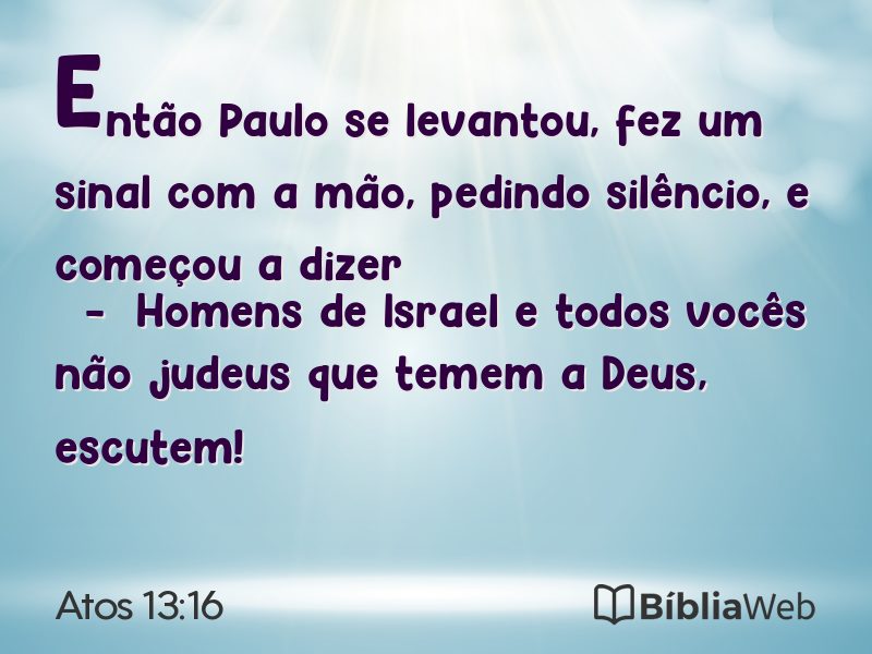 Atos 13:16 em imagem para compartilhar