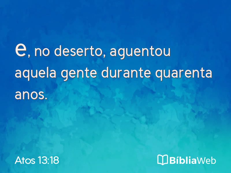 Atos 13:18 em imagem para compartilhar